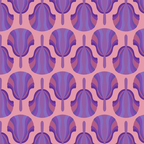 Curled fan - purple
