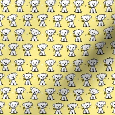 KiniArt Maltese Puppy Yellow & Gray
