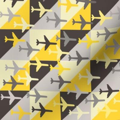 Gray & Yellow Airplanes - Blocks 5