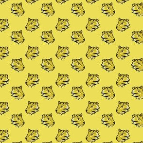 Ditzy Tiger Head Dots Yellow