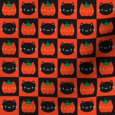 Kawaii Halloween Pumpkin Cats