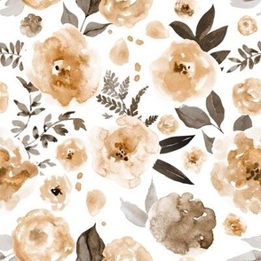 Sienna Fall Florals - Watercolor Floral