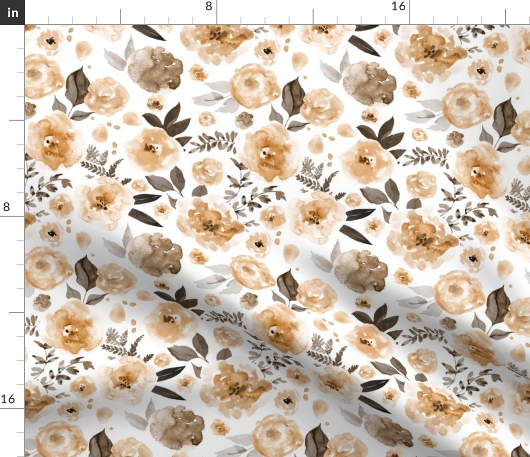 Sienna Fall Florals - Watercolor Floral