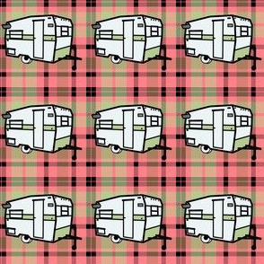 Compact Camper on Plaid | Vintage Vacation