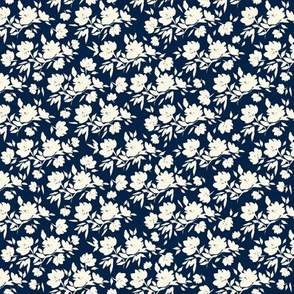 Cotswold Flowers - floral,  Navy Blue (6")