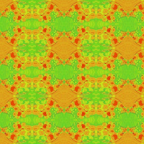 dessin corbeille fruits vert et orange