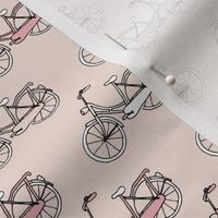 Sweet vintage bike ride bicycles in pastel pink blush girls