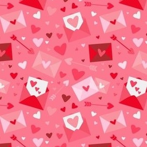 Valentine's Day Love Letters Pink