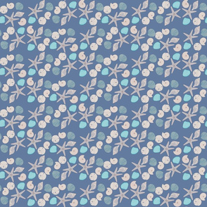 Seashells_in_blue pattern