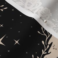 Magic Forest Damask Black & Greige