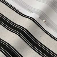 Black Ticking Stripe On Parchment