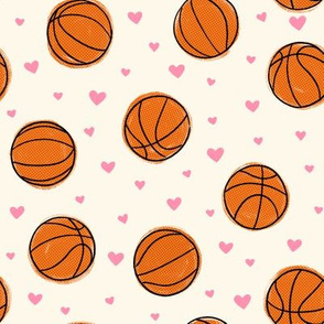 Basketball Theme Fabric, Wallpaper and Home Decor | Spoonflower