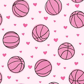 Pink Basketballs & Hearts