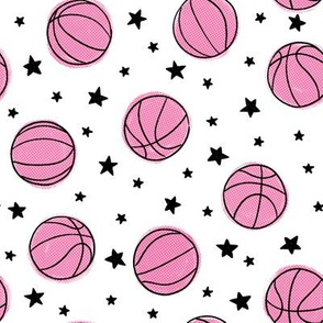 Pink Basketballs & Stars
