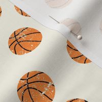 Distressed Basketballs on Cream