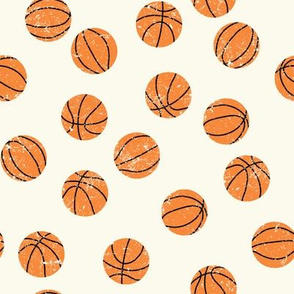 Distressed Basketballs on Cream