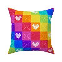 Quilted Rainbow Patchwork