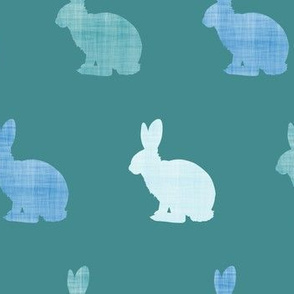 bunny all blue teal