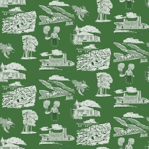 Georgian bay toile in green 