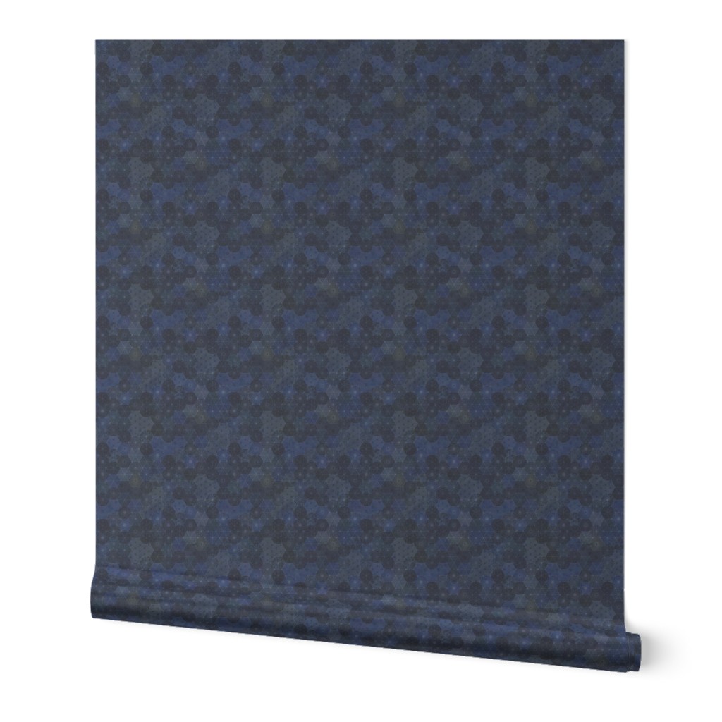 Sashiko Mini- Japanese Patchwork- Geometric Embroidery-Navy- Indigo- Blue- Face Mask- Small Scale