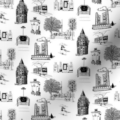 Toronto Toile Black and white