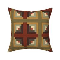 mom's log cabin - roycroft patchwork