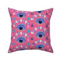 The Eye In Blue Pink Teal