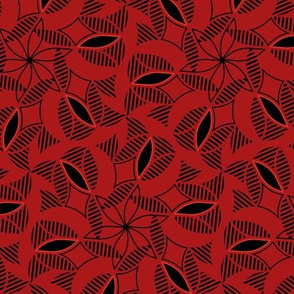 striped foliage - red black