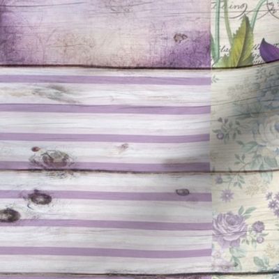 Lush Lavender Cheater Quilt - 6 inch squares