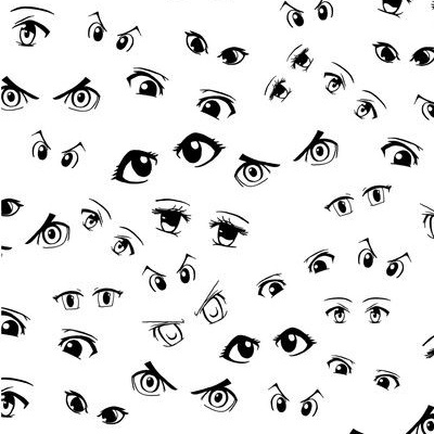 Anime Eye Fabric, Wallpaper and Home Decor | Spoonflower