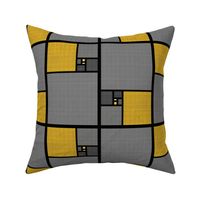 Yellow and Gray Golden Ratio Patchwork
