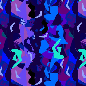 Purple Blue Pop Art Geometric