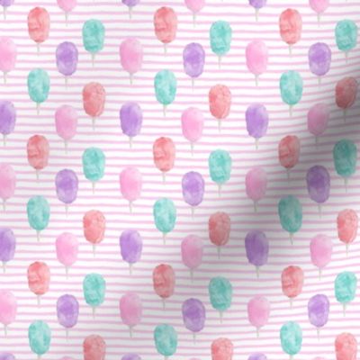 (small scale) cotton candy on pink stripes - carnival food C21