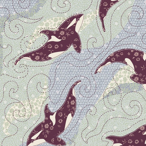 Pachwork orca sea