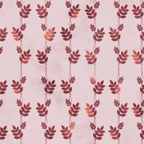 Vertical Plants Vines Floral with Pink Background