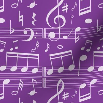 Music Notes - Purple - Bigger Scale