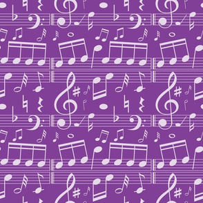 Music Notes - Purple - Bigger Scale