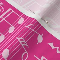 Music Notes - Hot Pink - Bigger Scale