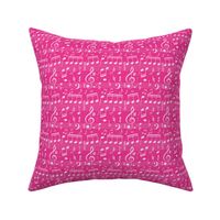 Music Notes - Hot Pink - Smaller Scale