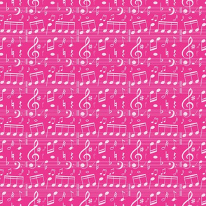 Music Notes - Hot Pink - Smaller Scale