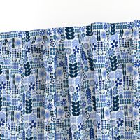 Scandinavian Flowers - Small Scale Blue