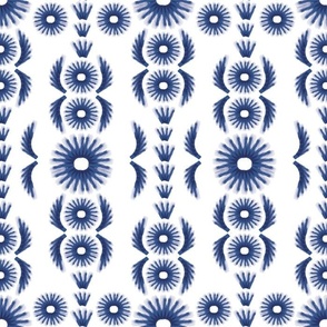 blue folk gerbera daisies flowers