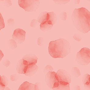 pink petals of flower, stains, watercolor dots