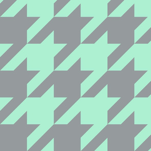 houndstooth mint gray