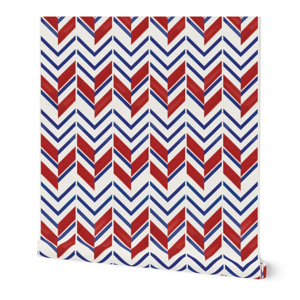 american watercolor chevrons herringbone