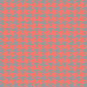 houndstooth coral and gray small