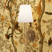 Vintage Tropical Animals- Nostalgic Chinoiserie Garden- sepia brown  double layer- Marie Antoinette Chinoiserie inspired