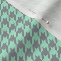 houndstooth mint gray small