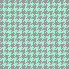 houndstooth mint gray small