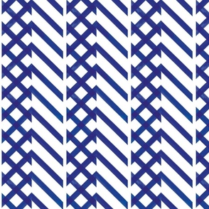 big blue nautical grid watercolor stripes